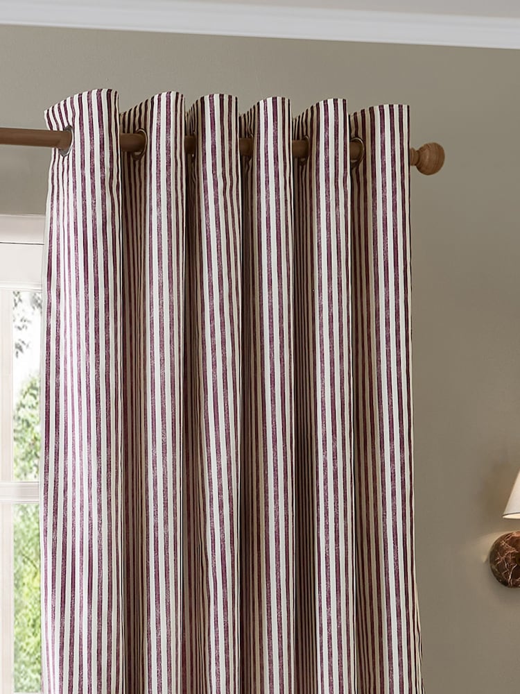 Yard Eucalyptus Hebden Striped Blackout/Thermal Eyelet Curtains - Image 1 of 4 Yard Eucalyptus Hebden Striped Blackout/Thermal Eyelet Curtains - Image 1 of 4