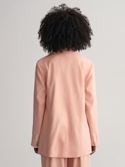 GANT Orange Stretch Linen Blazer - Image 2 of 7