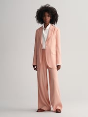 GANT Orange Stretch Linen Blazer - Image 3 of 7