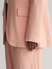 GANT Orange Stretch Linen Blazer - Image 4 of 7