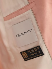 GANT Orange Stretch Linen Blazer - Image 6 of 7