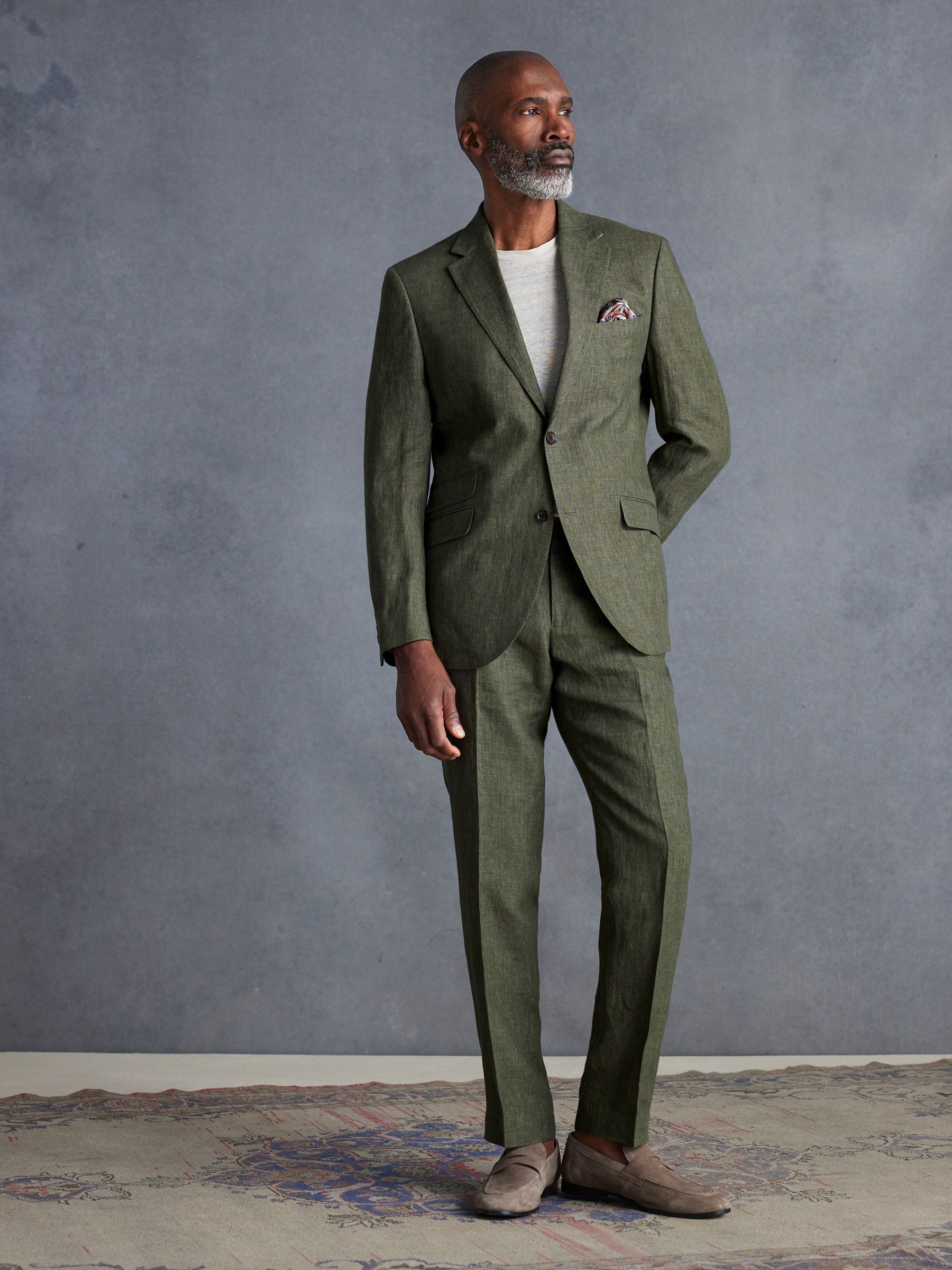 Olive green tuxedo jacket sales