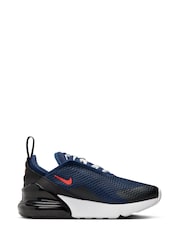 Nike Navy Air Max 270 Junior Trainers - Image 3 of 10