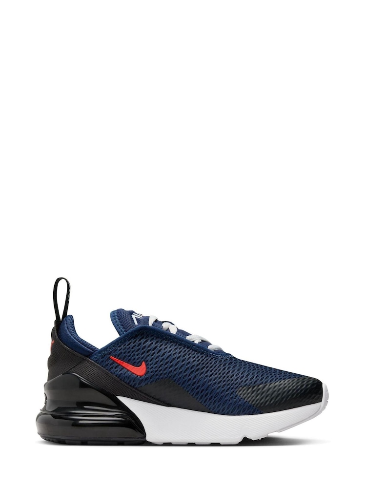 Nike Navy Air Max 270 Junior Trainers - Image 3 of 10