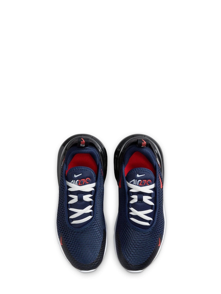 Nike Navy Air Max 270 Junior Trainers - Image 7 of 10