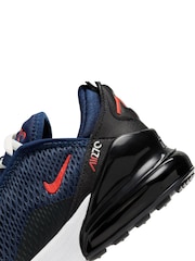 Nike Navy Air Max 270 Junior Trainers - Image 9 of 10