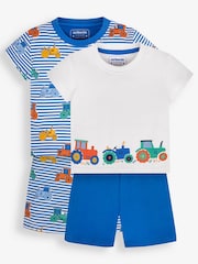 JoJo Maman Bébé 2-Pack Tractor Jersey Pyjamas - Image 1 of 11