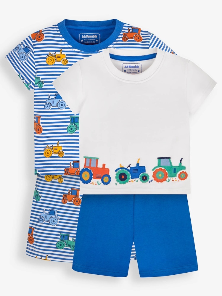 JoJo Maman Bébé 2-Pack Tractor Jersey Pyjamas - Image 1 of 11