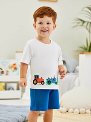 JoJo Maman Bébé 2-Pack Tractor Jersey Pyjamas - Image 10 of 11