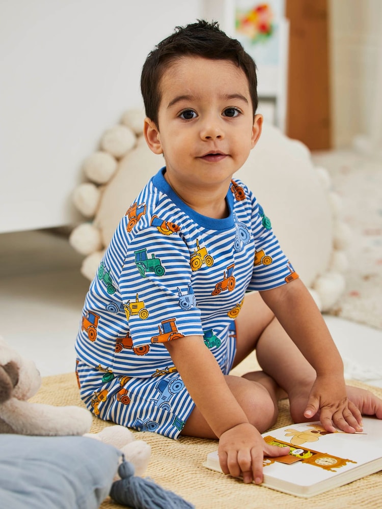 JoJo Maman Bébé 2-Pack Tractor Jersey Pyjamas - Image 11 of 11