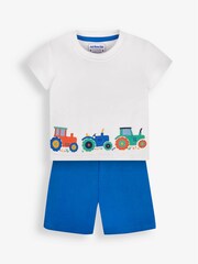 JoJo Maman Bébé 2-Pack Tractor Jersey Pyjamas - Image 2 of 11