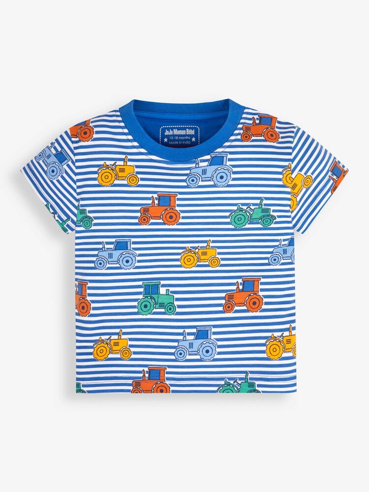 JoJo Maman Bébé 2-Pack Tractor Jersey Pyjamas - Image 6 of 11