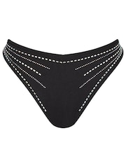 Ann Summers Black Summer Siren High-Waisted Bikini Bottoms - Image 6 of 6