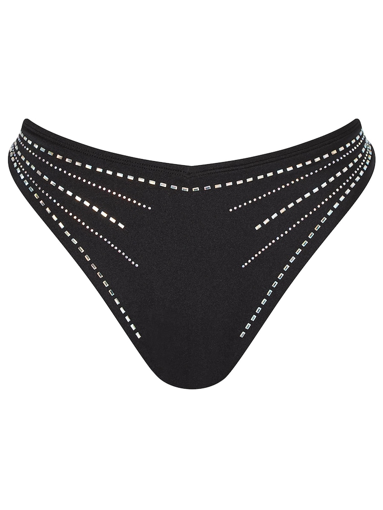Ann Summers Black Summer Siren High-Waisted Bikini Bottoms - Image 6 of 6