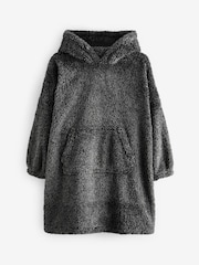 Grey Hooded Blanket (3-16yrs) - Image 1 of 3