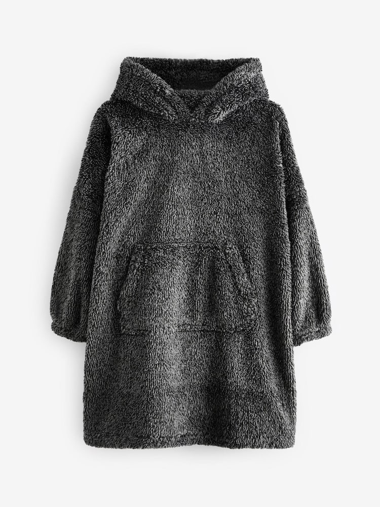 Grey Hooded Blanket (3-16yrs) - Image 1 of 3