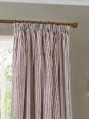 Yard Grey Hebden Stripe Blackout/Thermal Pencil Pleat Curtains - Image 1 of 4