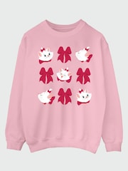 Rags & Rascals Pink Disney Aristocats Marie Bows Christmas Sweatshirt - Image 2 of 4