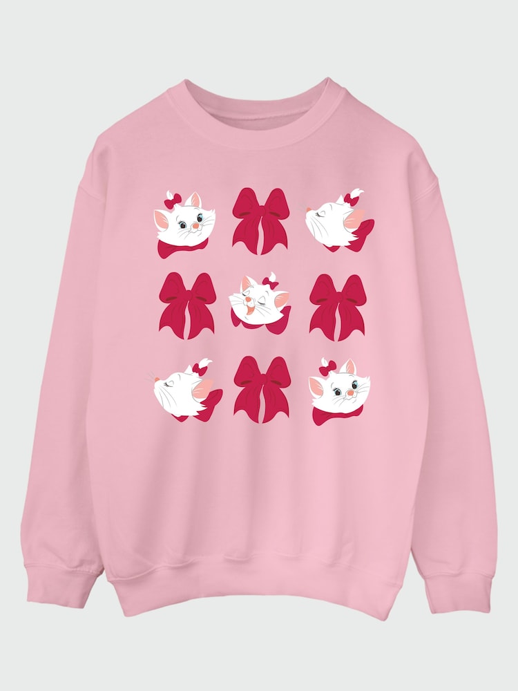 Rags & Rascals Pink Disney Aristocats Marie Bows Christmas Sweatshirt - Image 2 of 4 Rags & Rascals Pink Disney Aristocats Marie Bows Christmas Sweatshirt - Image 2 of 4