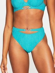 Ann Summers Blue Bali Bliss High-Waisted Bikini Bottoms - Image 1 of 6