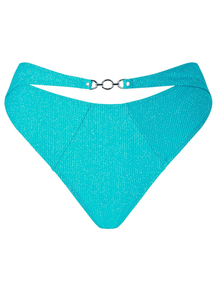 Ann Summers Blue Bali Bliss High-Waisted Bikini Bottoms - Image 6 of 6