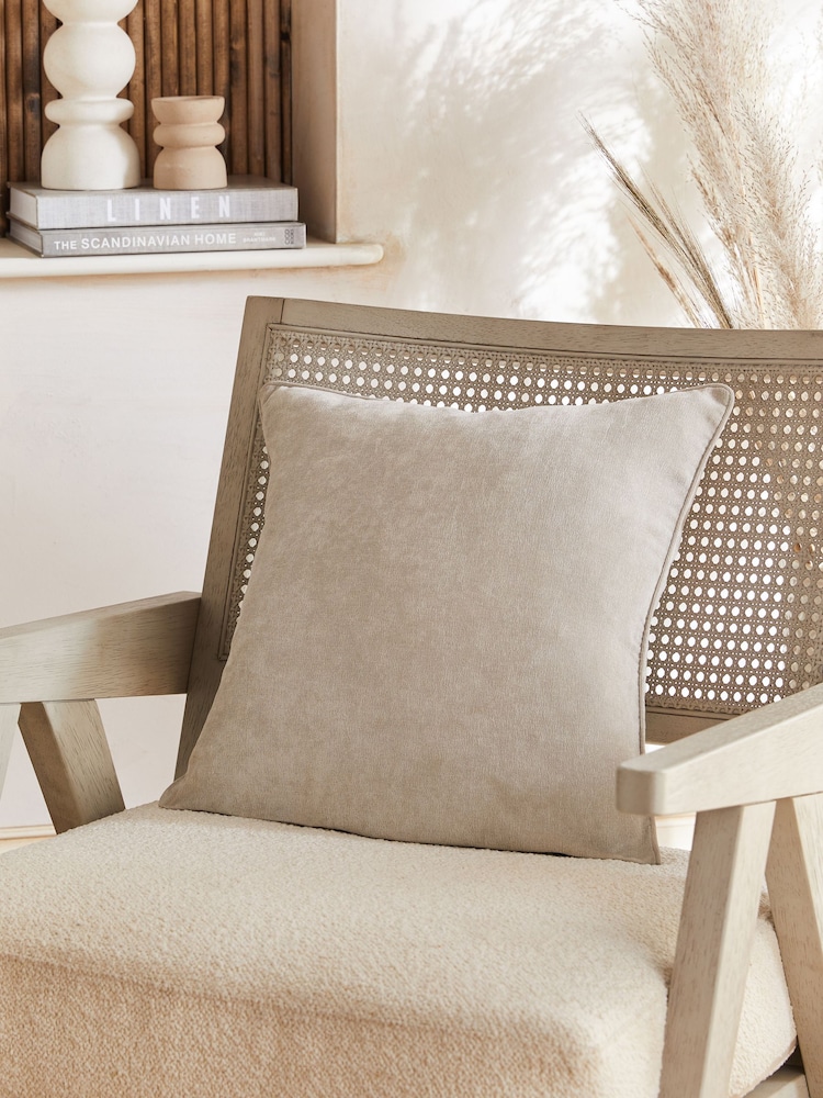 Stone 45 x 45cm Soft Velour Cushion - Image 1 of 6