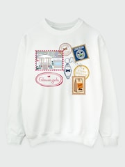 Brands In White Gilmore Christmas Stamps Sweatshirt - Image 2 of 4