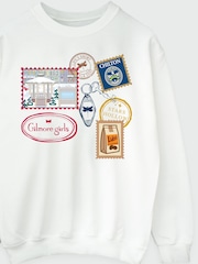 Brands In White Gilmore Christmas Stamps Sweatshirt - Image 3 of 4
