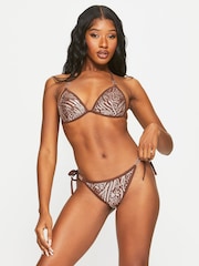 Ann Summers Brown Sultry Heat Sequin Triangle Bikini Top - Image 4 of 5