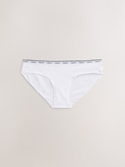White/Black/Grey Bikini Cotton Logo Knickers 4 Pack - Image 10 of 10