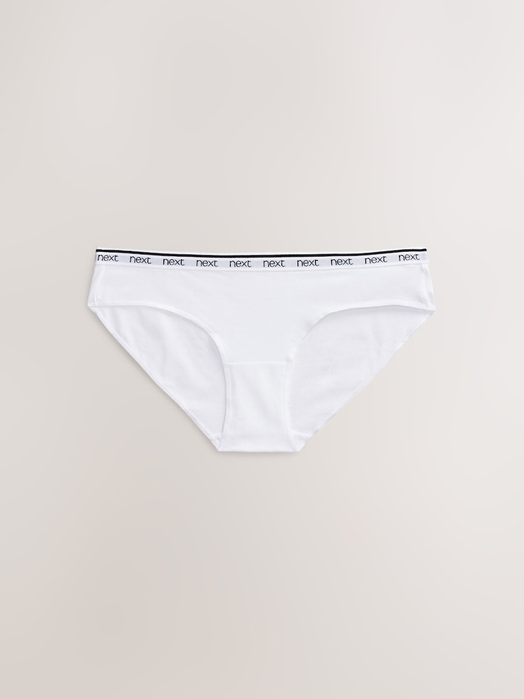 White/Black/Grey Bikini Cotton Logo Knickers 4 Pack - Image 10 of 10 White/Black/Grey Bikini Cotton Logo Knickers 4 Pack - Image 10 of 10