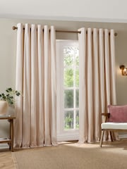 Yard Forest Green Hebden Striped Blackout/Thermal Eyelet Curtains - Image 2 of 4