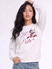 Brands In White Disney Minnie Mouse Ski Off Piste Sweatshirt - Image 1 of 4