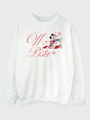 Brands In White Disney Minnie Mouse Ski Off Piste Sweatshirt - Image 2 of 4