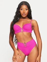 Ann Summers Pink Bright Miami Dreams High-Waisted Bikini Bottoms - Image 1 of 6
