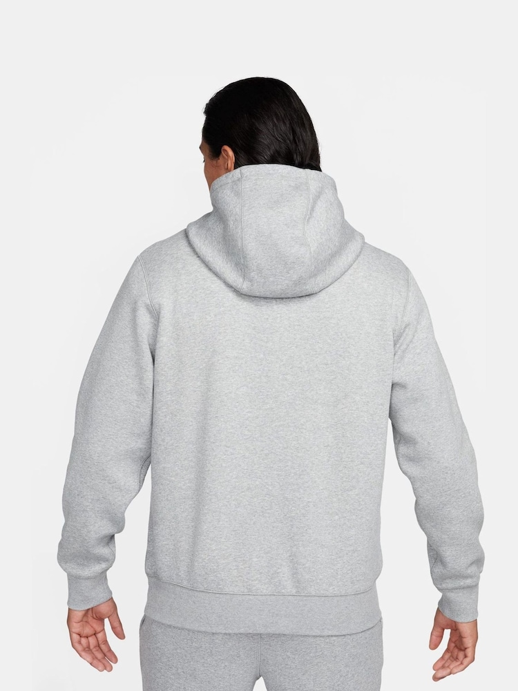 Nike Grey Club Fleece Pullover Hoodie - Image 2 of 6