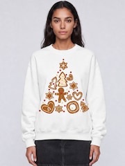 Brands In White Cookie Trees Christmas Sweatshirt - Image 1 of 3