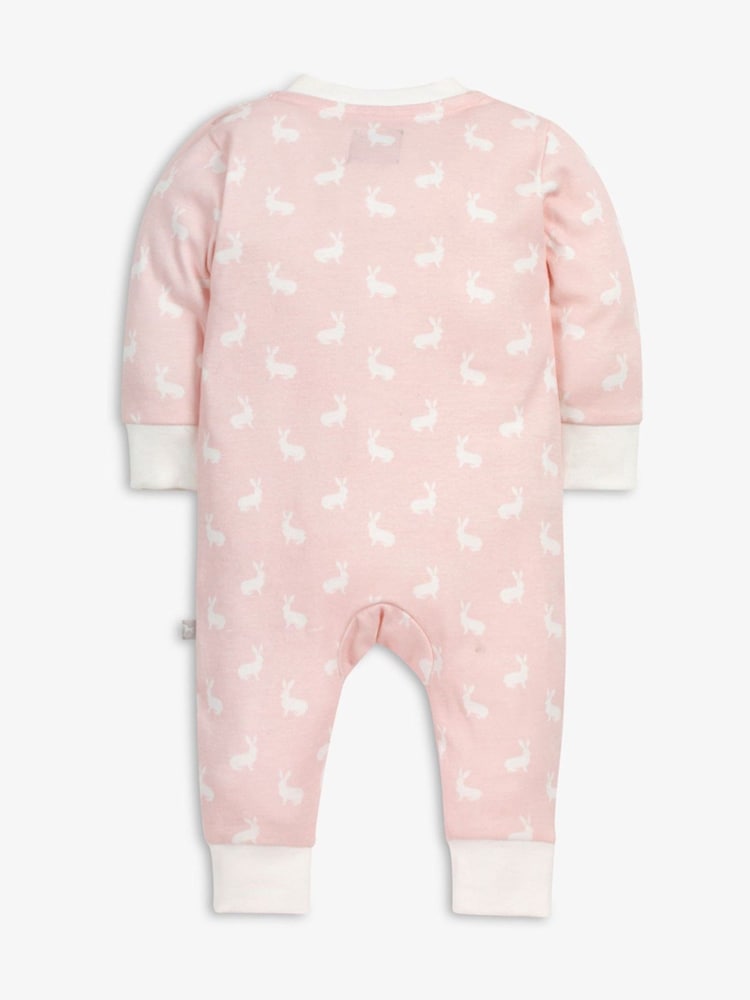 The Little Tailor Baby Front Zip Soft 100% Cotton Sleepsuit - Image 4 of 6