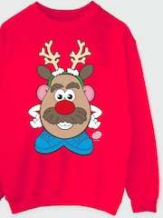 Brands In Red Mr Potato Head Reindeer Christmas Sweatshirt - Image 3 of 4