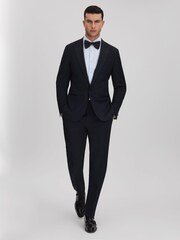 Soft Blue - Reiss Марсель - Двойной манжет слим фит Двойной манжет смокинг рубашки - Изображение 3 из 8