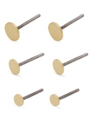 PILGRIM Gold Norma Classic Stud Earrings 3-in-1 Set - Image 1 of 4