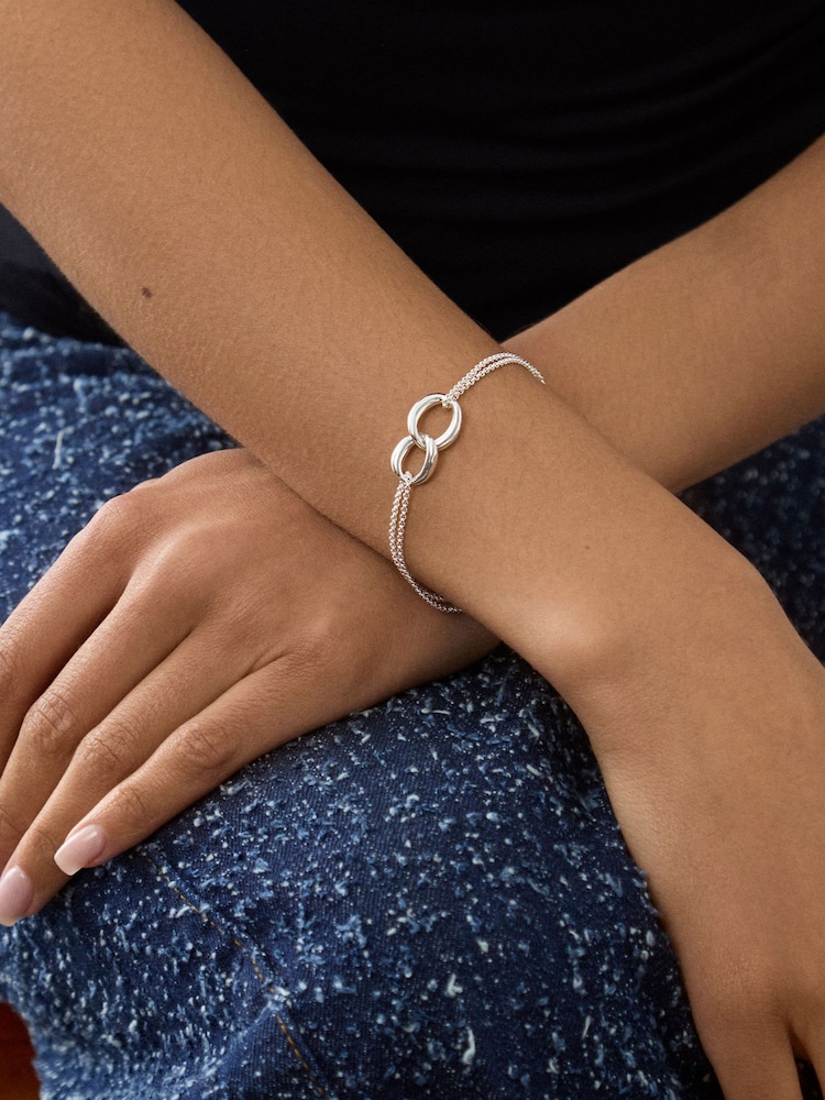 Dinny Hall Silver Wave Double Link Bracelet - Image 2 of 2 Dinny Hall Silver Wave Double Link Bracelet - Image 2 of 2