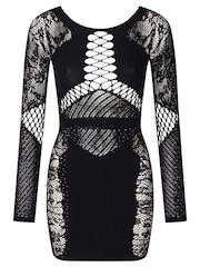 Ann Summers Black Paisley Diamanté Dress - Image 5 of 5