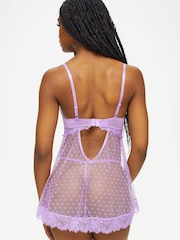 Ann Summers Purple Bon Bon Babydoll And Thong Mesh Set - Image 2 of 4