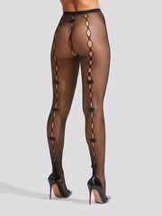 Ann Summers Black Fishnet PU Bow Tights - Image 2 of 3