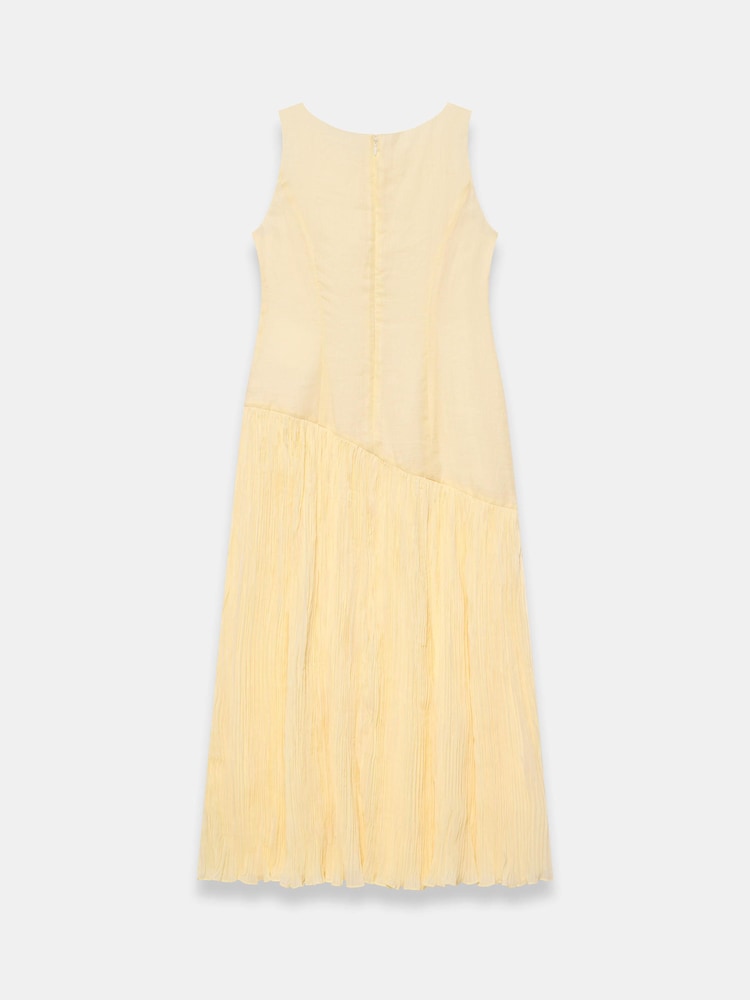 Mint Velvet Yellow Crinkle Drop Waist Midi Dress - Image 8 of 8 Mint Velvet Yellow Crinkle Drop Waist Midi Dress - Image 8 of 8