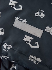 Name It Blue Boys Tractor Printed Shower Proof Jacket - Image 3 of 5