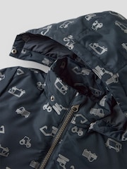 Name It Blue Boys Tractor Printed Shower Proof Jacket - Image 4 of 5