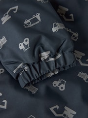Name It Blue Boys Tractor Printed Shower Proof Jacket - Image 5 of 5