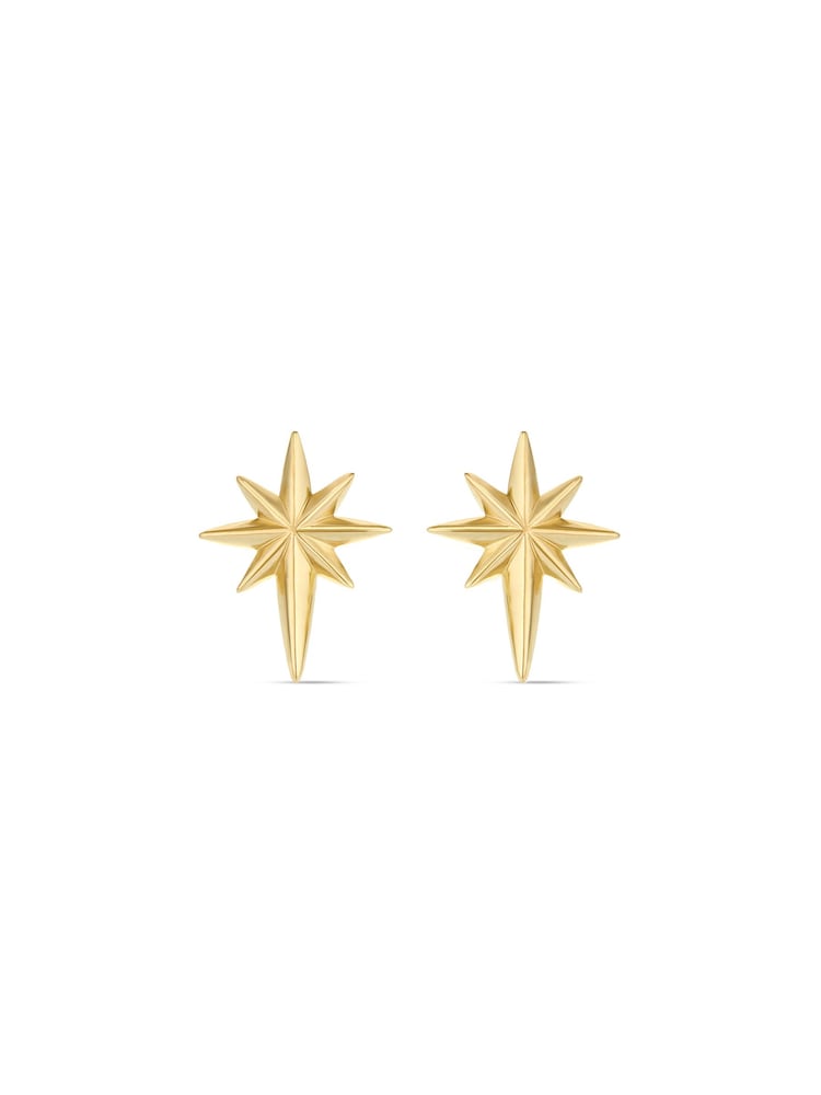 Dinny Hall Gold My World North Star Studs - Image 1 of 3